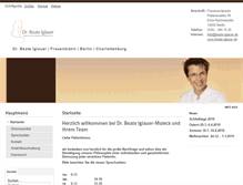 Tablet Screenshot of frauenaerztin-charlottenburg.de